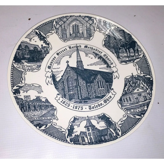 MONROE ST United Methodist Church TOLED OH 150 yr Collector Plate A+ Stuff