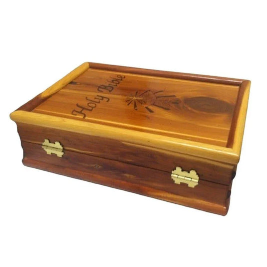 Boxed Holy Bible - Sympathy Gift from UAW Toledo - Pretty wooden box with carved detailing - Religious, Christian Gift A+ Stuff A+ Stuff Books
