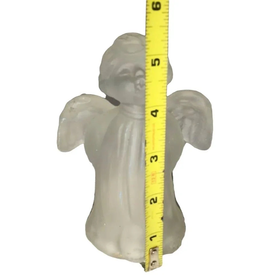 Crystal Clear Brand Whistling Child Angel Frosted Crystal Candlestick holder - Approx. 5" tall. Good condition ( see photos) A+ Stuff A+ Stuff Candle Holders