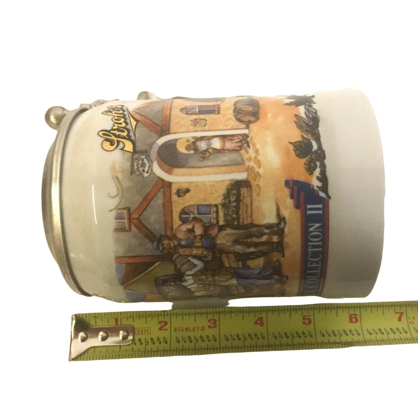 Bavaria Collection II No. 09312. CUI, inc. Strohs Beer Stein. Classic Collectible. Ceramic Stein with metal and ceramic lid