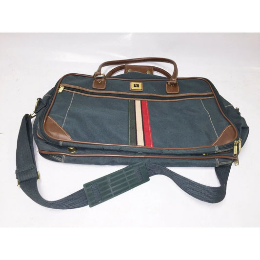 LEISURE Brand Vintage 16" TOTE Luggage TRAVEL BAG Very Nice! Leisure A+ Stuff Handbags