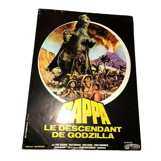 Gappa the Triphibian Monster - Japanese movie brochure in French language - vintage movie memorabilia Gappa ( Descendant of Godzilla) A+ Stuff Brochures