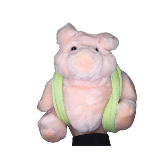 PUCKERS Russ Collectible Plush 7.5" tall - Cute Wrinkly Pink Pig Stuffed Animal RUSS BERRIE & CO. INC. A+ Stuff Stuffed Animals