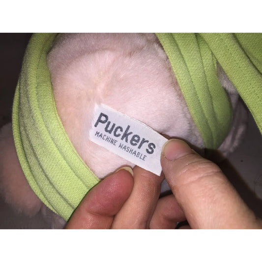 PUCKERS Russ Collectible Plush 7.5" tall - Cute Wrinkly Pink Pig Stuffed Animal RUSS BERRIE & CO. INC. A+ Stuff Stuffed Animals