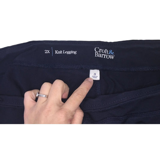 Croft & Barrow Women's 2X Blue Knit Leggings Croft & Barrow A+ Stuff