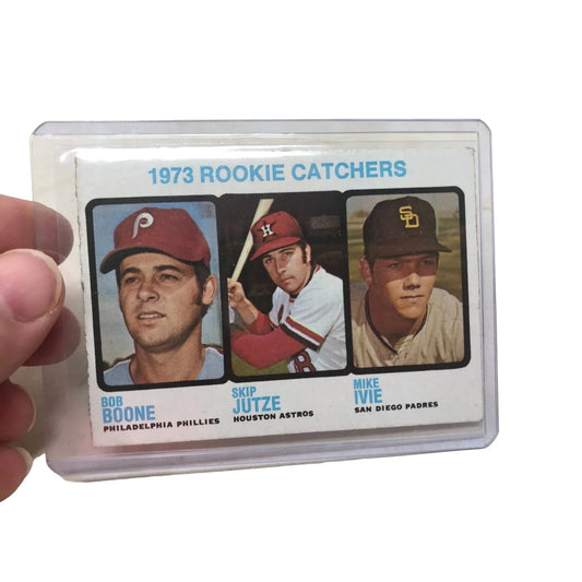 1973 ROOKIE Catchers Card Bob Boone Skip Jutze, Mike Ivie Card No. 613 Topps A+ Stuff