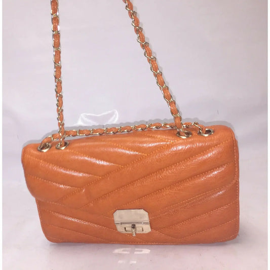 MIZTIQUE Vivid ORANGE Pillowed Clutch HANDBAG Adjustable Strap Miztique