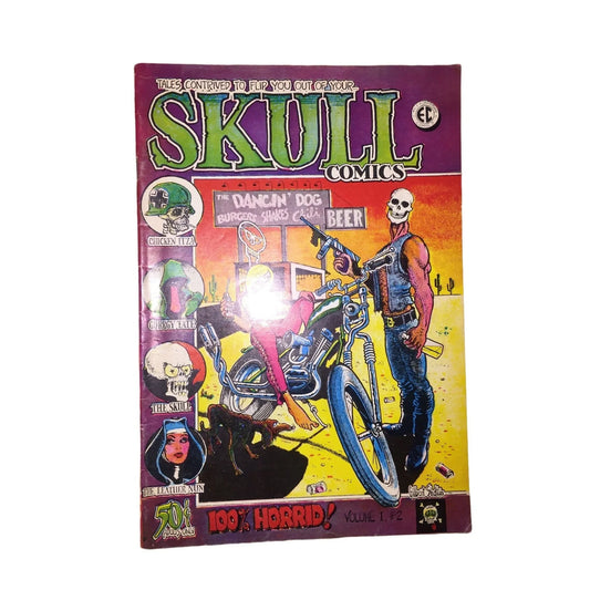 SKULL Comics - Tales Contrived to fip you out of your skull. 100% Horrid! Vol 1 No 2 Gilbert Shelton 1970 San Fransisco Comic Book Co. A+ Stuff Books