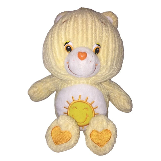 Sweet Smiling Funshine Bear Plush - Ribbed Fur (unique) - Smiling Sun on Tummy Care Bears A+ Stuff