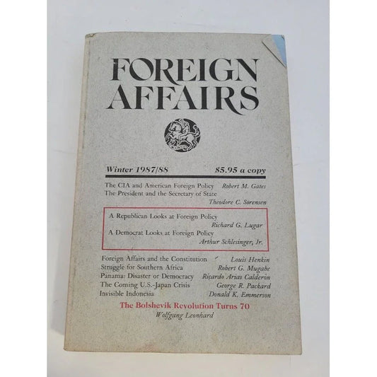 Foreign Affairs Winter 1987/88 - international politics and business periotical - 1980s - japan, south africa, constitution, indonesia, CIA A+ Stuff A+ Stuff Books