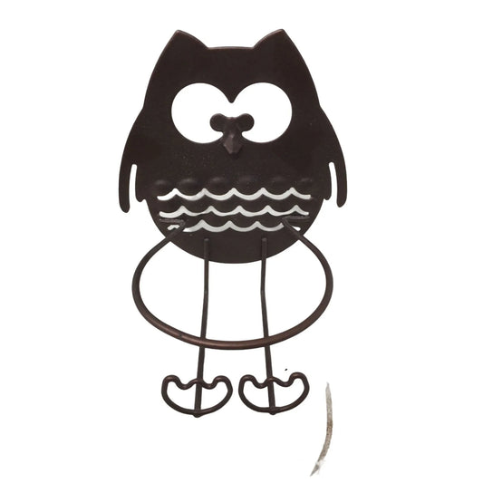 Super cute Small 4-5" Metal Owl Planter - Ring Pot Holder - Owl w/ Big Eyes Hold Your plant A+ Stuff A+ Stuff