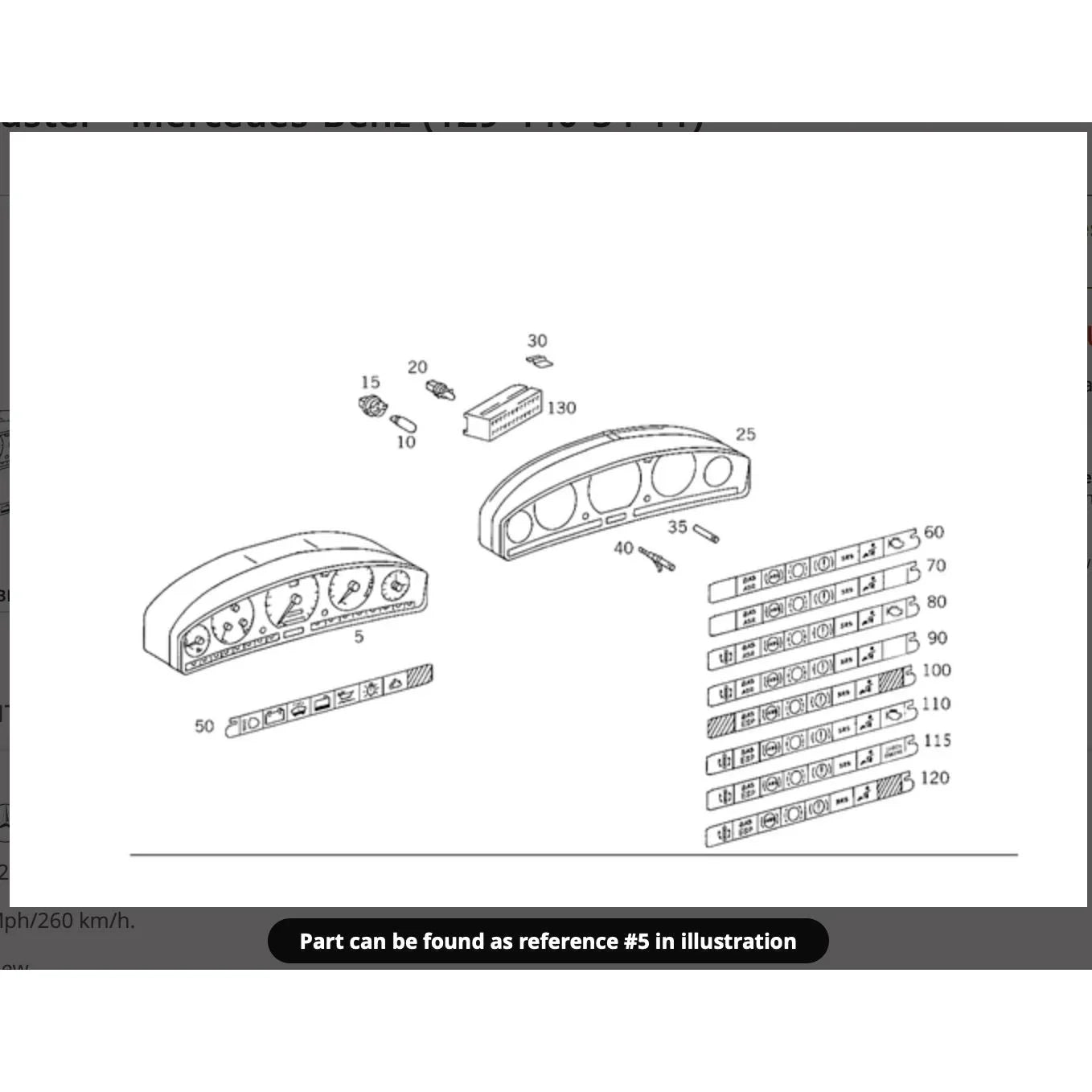 MERCEDES-Benz INSTRUMENT CLUSTER 129-440-54-11-1415 2000 SL 600 Mercedes-Benz A+ Stuff instrument cluster
