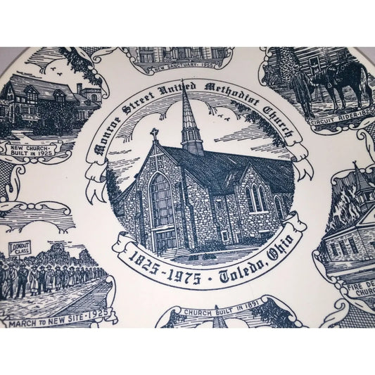 MONROE ST United Methodist Church TOLED OH 150 yr Collector Plate A+ Stuff