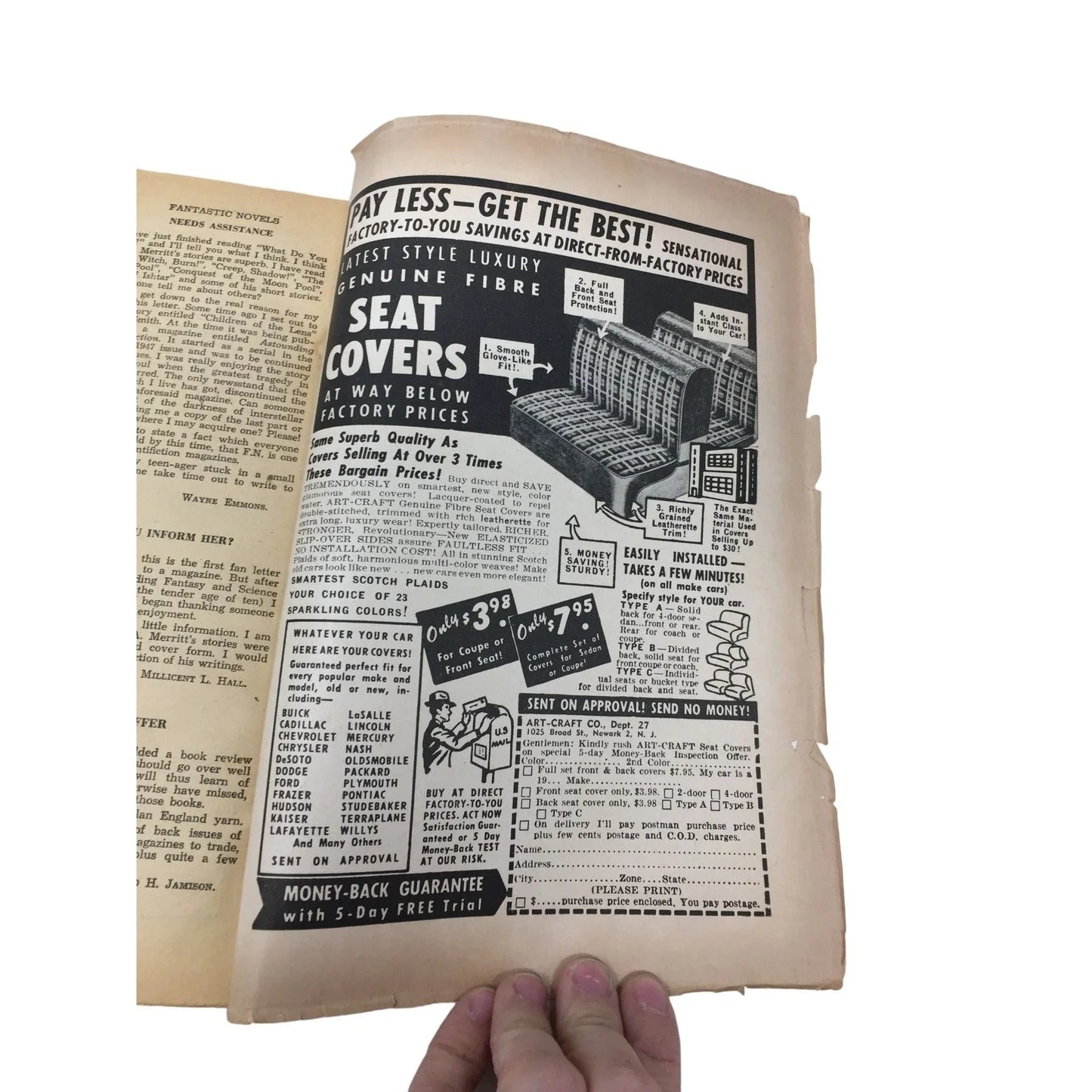 FANTASTIC NOVELS MAGAZINE - 1949 JULY Vol.3, No.2 - VINTAGE PULP - Great Find! Fantastic Novels A+ Stuff Pulp Fiction