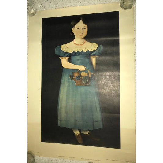 Portrait of a Girl - Artist Unknown - 1st half of 19th Century - Art Print - Girl in green Dress Unknown A+ Stuff
