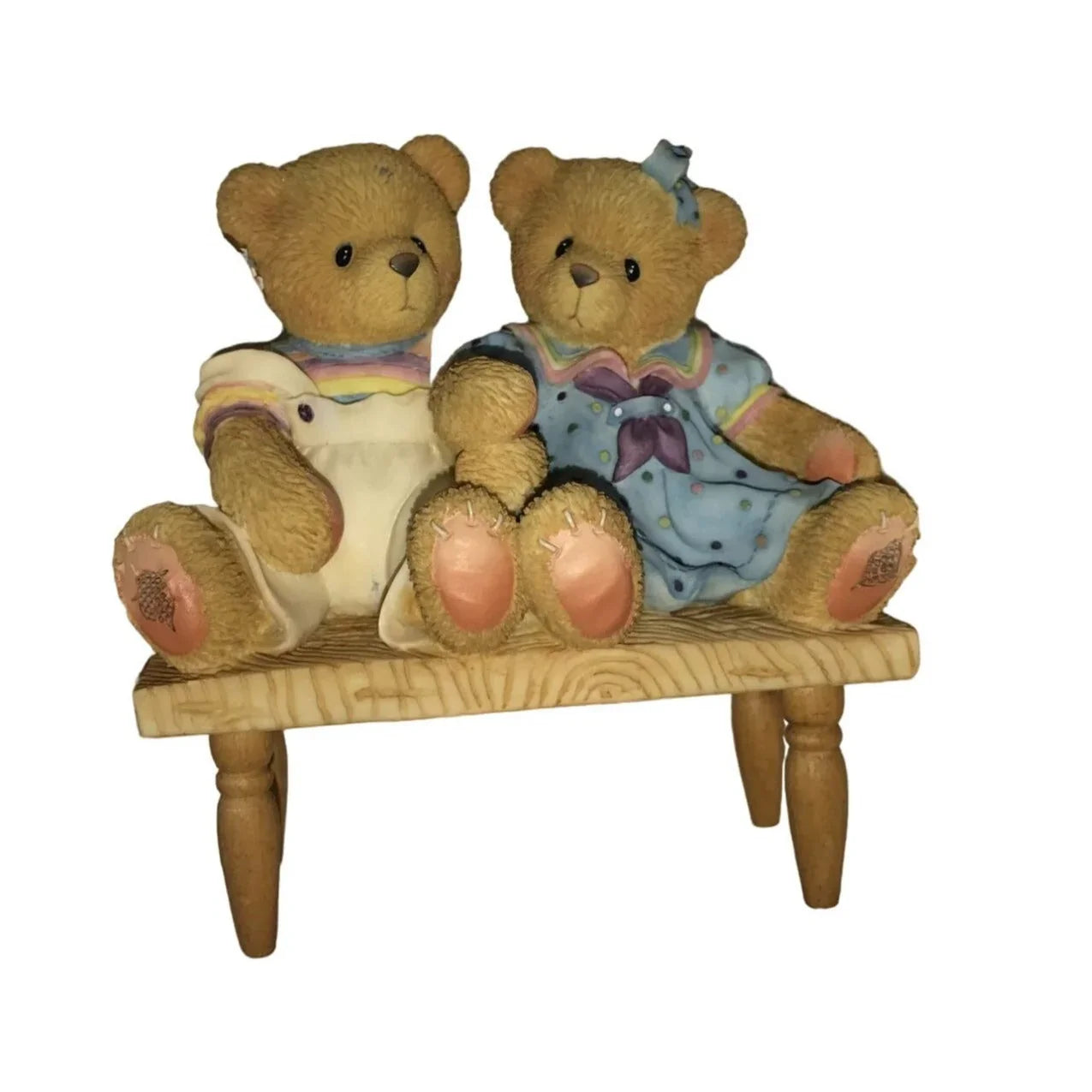 CHERISHED TEDDIES Carter and ELsie "We're Friends Rain or Shine" Couple on Beach 302791 Priscilla Hillman - Enesco A+ Stuff
