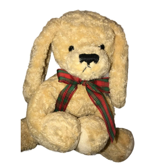 Sweet Gund Praying Puppy with Red and Green Christmas Bow - 11" Holiday Plush Gund A+ Stuff