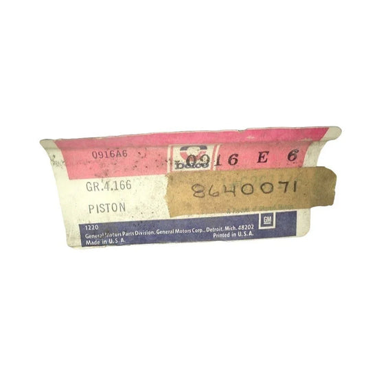 Genuine Delco General Motors PISTON no. 8640071- Vintage GM OEM Replacement Auto Part - New Old Stock, NOS GM A+ Stuff Tools