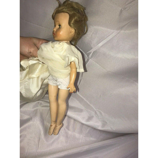 Vintage Doll, Believed to be IDEAL 14" Painted nails Tapered Waist ideal toys A+ Stuff Dolls