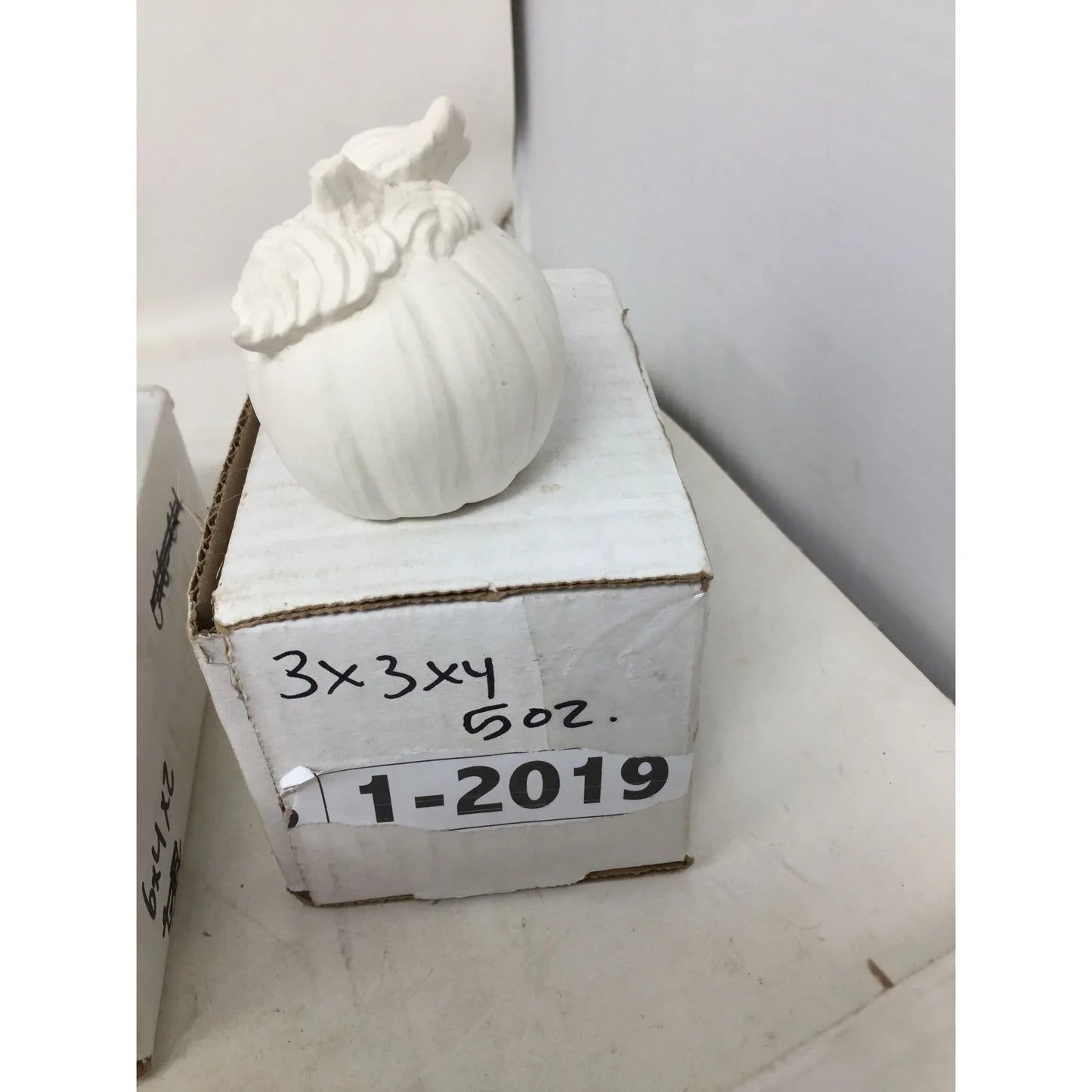 Small Ceramic Bisque Pumpkin - Paint it Yourself - Nice Detailing on leaves - Fall / Halloween Decor A+ Stuff A+ Stuff