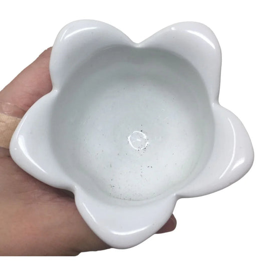 Cute Tulip Style Candle HOlder - White Glass 3" tall Pillar Candle Holder A+ Stuff A+ Stuff
