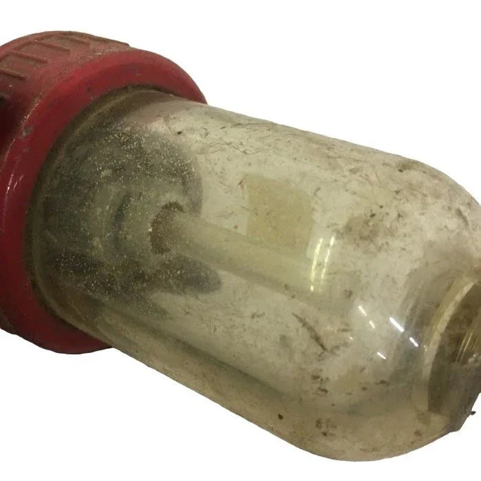 Vintage TRACTOR PART Carburator? Glass bulb with lid and in and outlets - automotive tool part 5 1-2x 2 1-2 inches, Arrow Tools chicago A+ Stuff A+ Stuff Tractor Parts & Accessories