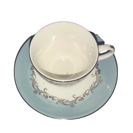 Lifetime China Co GOLD CROWN Teacup and Saucer Set - Vintage China dishes lifetime A+ Stuff Glass
