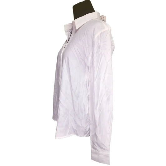 Christopher & Banks White Button Down Blouse Size Small NWT Womens S Christopher & Banks