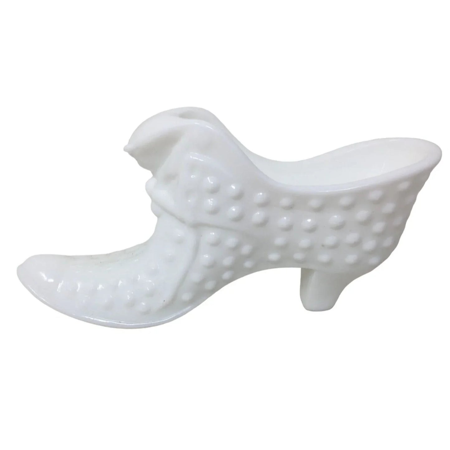 Mid Century Milk Glass Shoe - Great Vintage Style! Fenton A+ Stuff