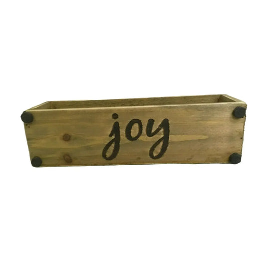 "Joy" Small Decorative Art distressed finish crate, wooden crate, wood crate A+ Stuff