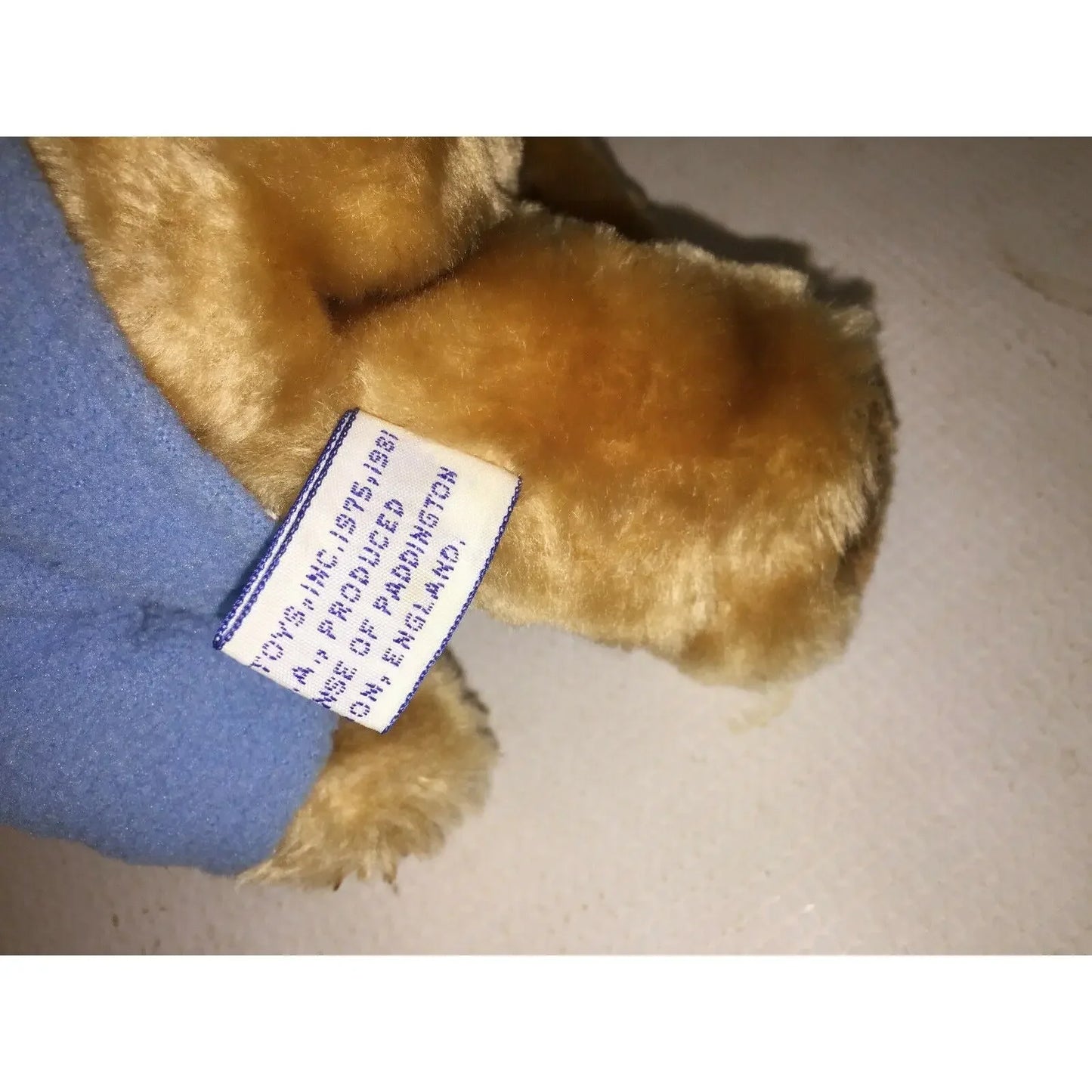 PADDINGTON BEAR Eden Toys Inc Wearing Yellow Hat w Old Navy Fleece Eden Toys