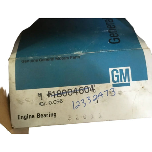 Genuine NOS GM vintage Auto Part no 18004604 - or 12332473 - ENGINE BEARING - GR 0.096 - Discontinued General Motors OEM Part GM A+ Stuff engine bearing