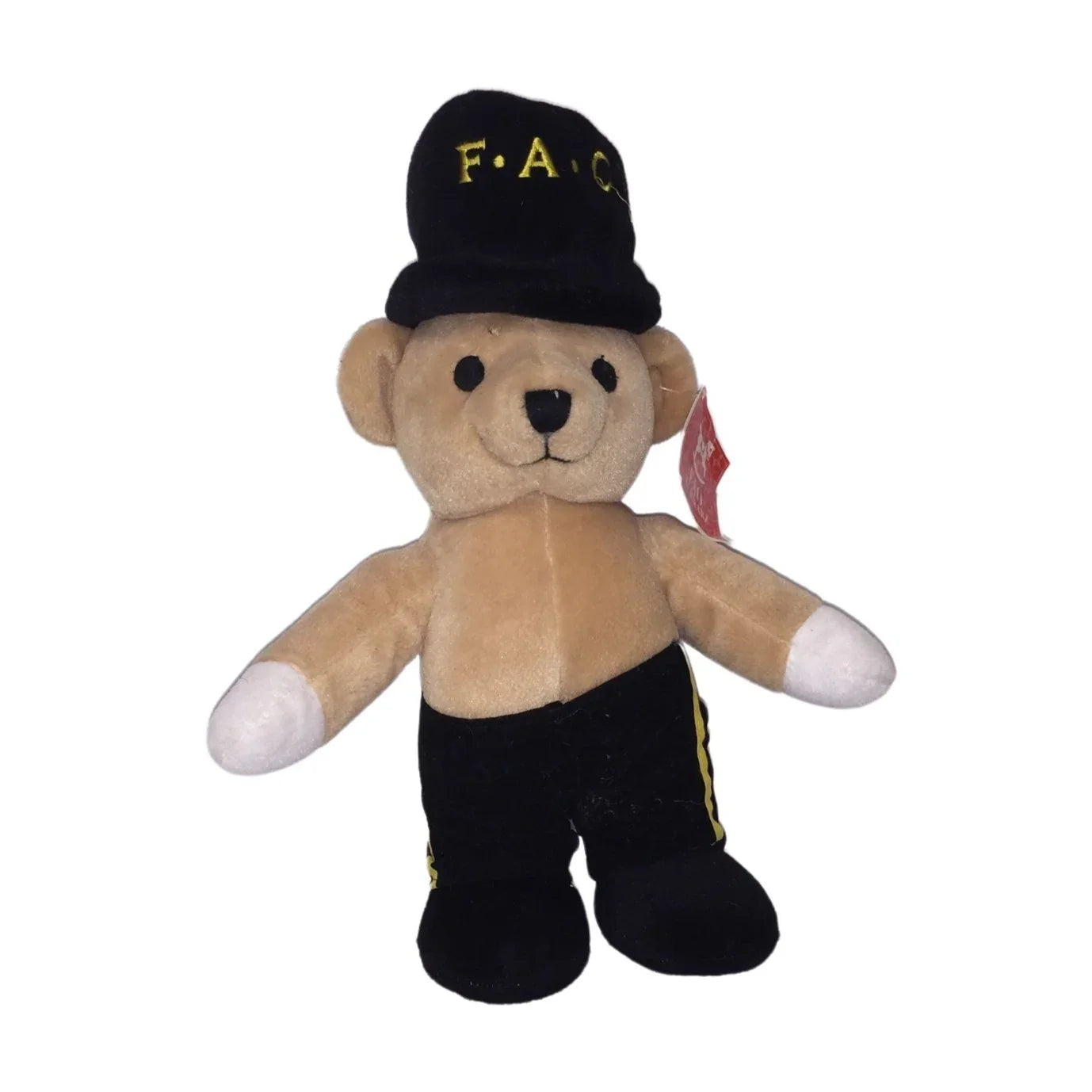 FAO Schwartz Light tan bear with Tall Hat & Black pants with gold stripe - Vintage Toy FAO SCHWARTZ A+ Stuff Stuffed Animals