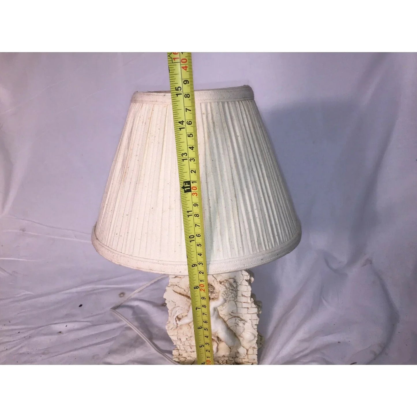 Cherubw Grapes by Wall Table Lamp Plaster / Resin with Shade 15" A+ Stuff A+ Stuff Lamps