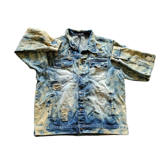 RED APE Bleached Denim JEAN JACKET Size X New with Tag Red Ape