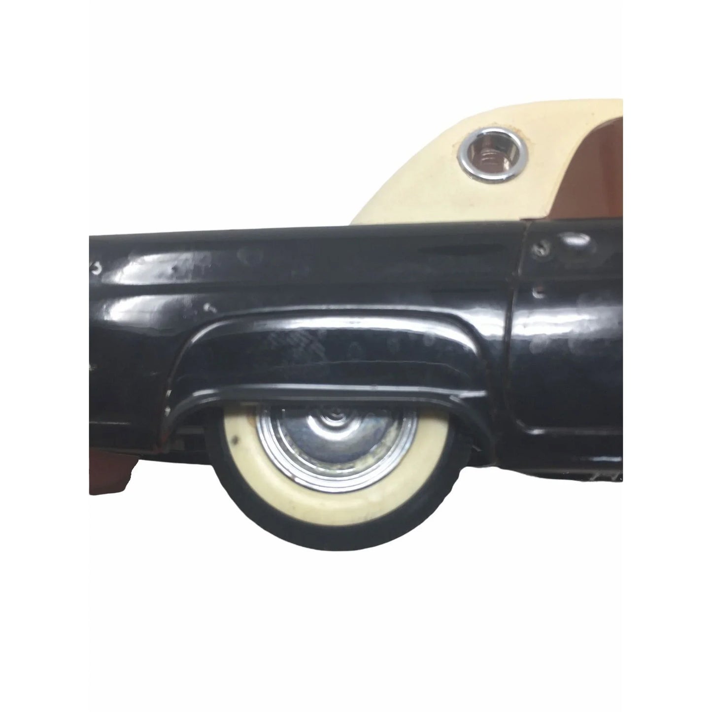 Vintage 1957 Chevy Convertible Diecast Car - Black Body, White Top - Classic Car A+ Stuff A+ Stuff Toy Cars