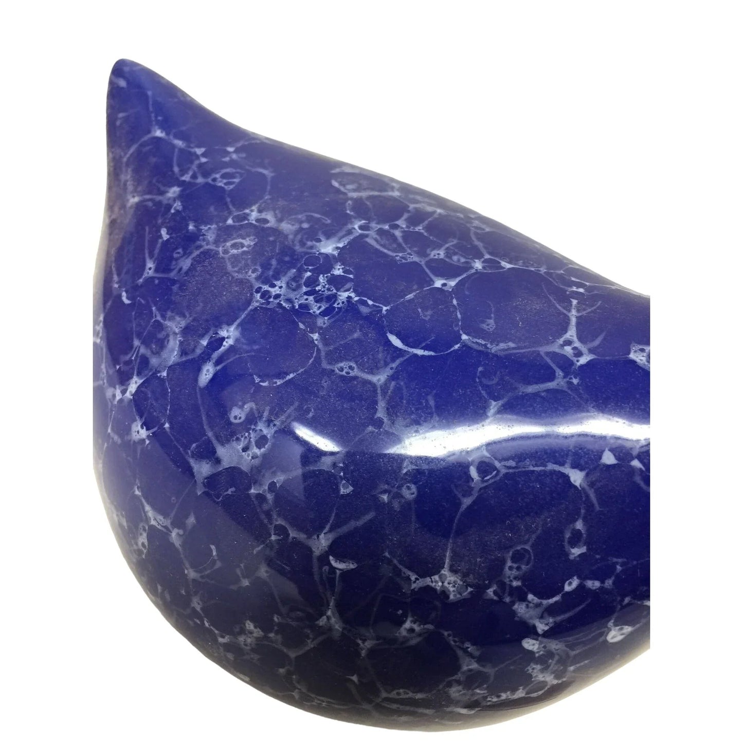 Bold and Fun Chubby Blue Chicken Decor Ceramic with Marble Look on Body and Textured red head - Great Look! A+ Stuff A+ Stuff