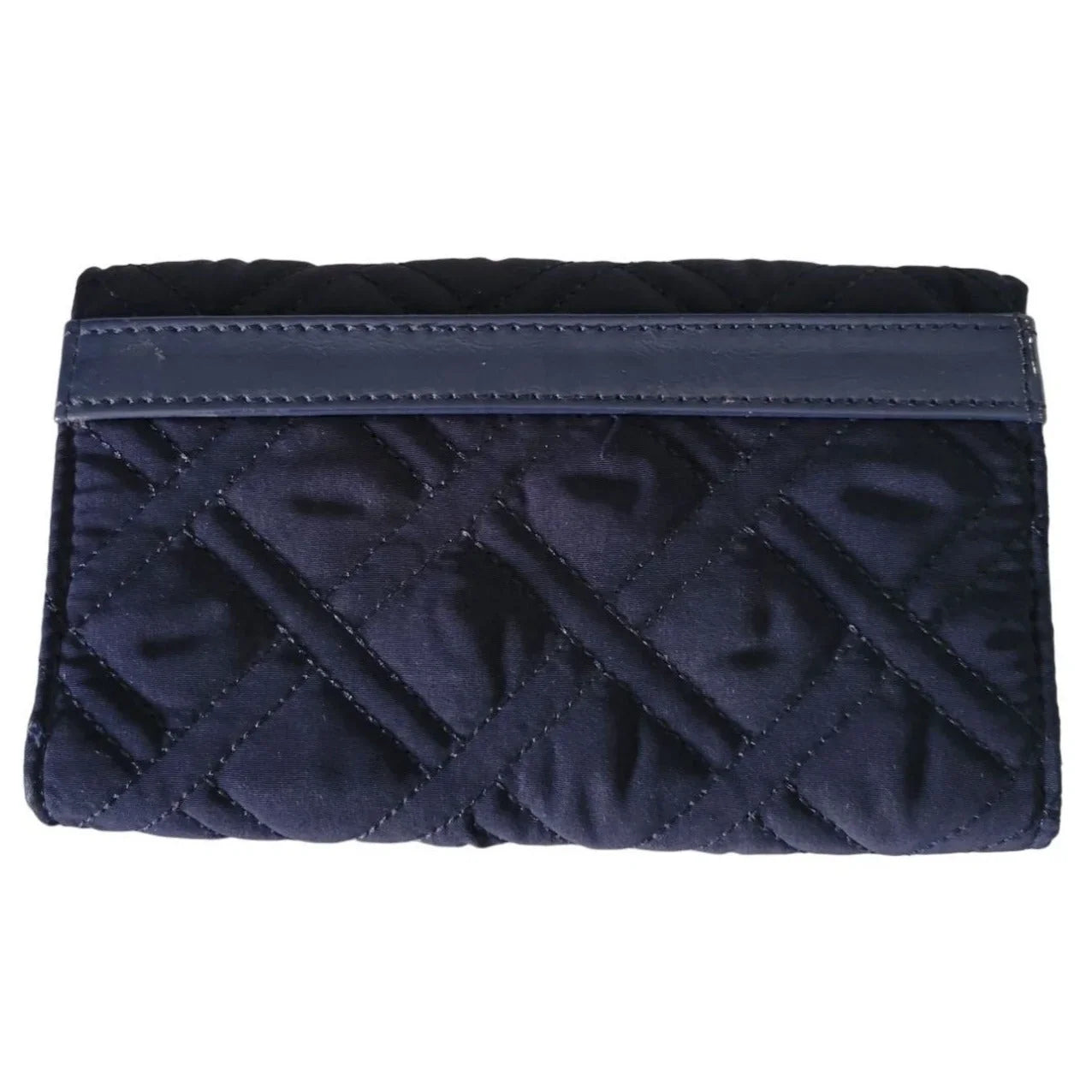 Vera Bradley Retired Navy Blue Trifold Billfold Style Wallet (snap closure) Coin Area, Credit Card Holder + Vera Bradley A+ Stuff