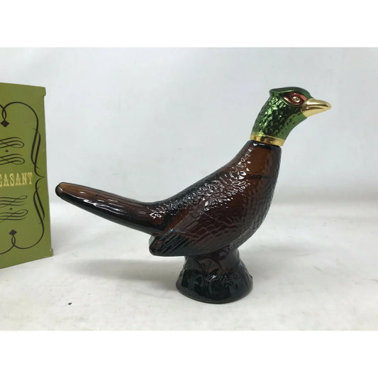Avon PHEASANT Decanter Leather WILD COUNTRY After Shave w Box Avon A+ Stuff Aftershave