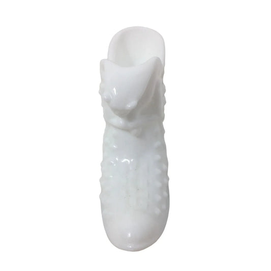 Mid Century Milk Glass Shoe - Great Vintage Style! Fenton A+ Stuff