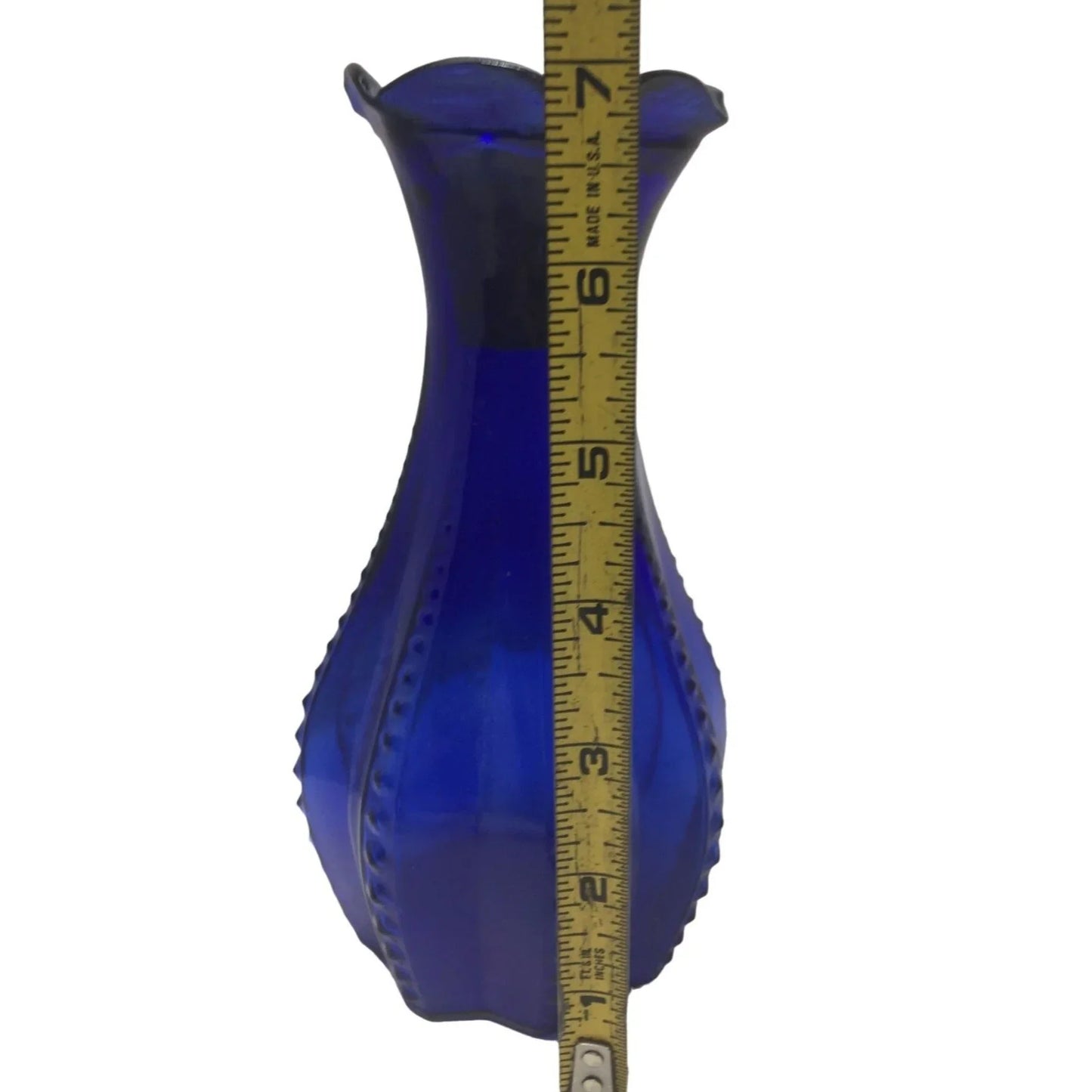 Pretty Cobalt Blue Corked Jar or Vase (if you take out cork) - Cute design - Made in USA Approx. 7" Tall A+ Stuff A+ Stuff