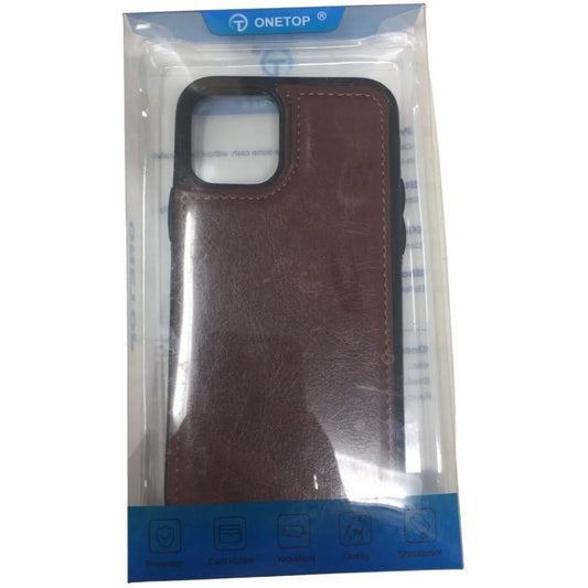 iPhone 11 Pro Wallet Case 5.8" Brown - NIP - Card Holder Phone Case Magnetic closure & Kickstand OneTop A+ Stuff