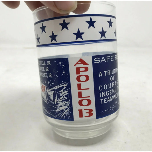 Vintage NASA Apollo 13 Commemorative Glass Great Condition - A+ Stuff A+ Stuff Glass