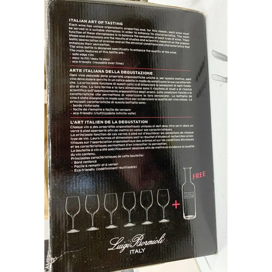 Luigi Bormioli WINESOMMELIER Set Wine Glasses (6) & Wine Bottle Luigi Bormioli A+ Stuff Glass