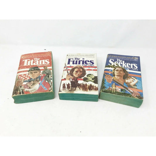 JOHN JAKES Paperback SET The TITANS The FURIES The SEEKERS 1976 Ed A+ Stuff A+ Stuff Books