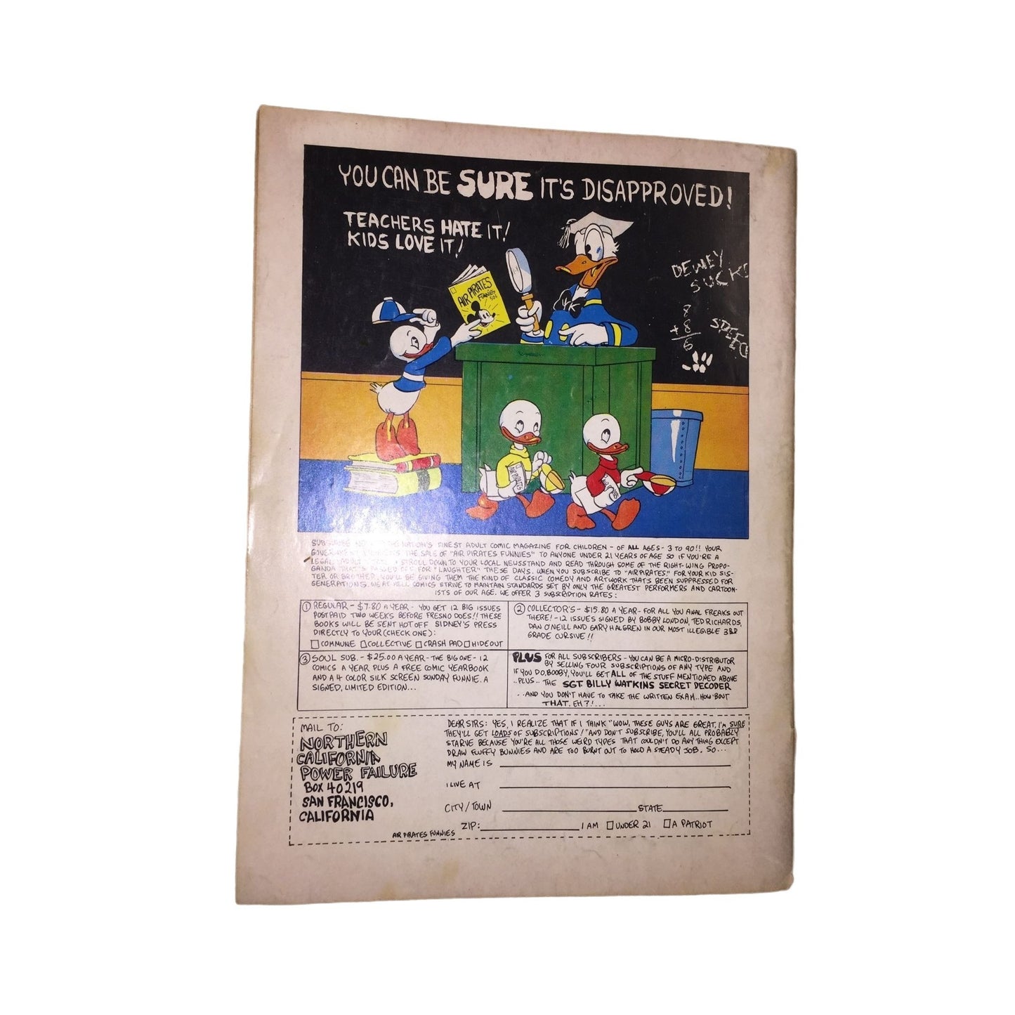 Vintage Dan O'Neill's Comics Vol 1 No 2 December 1947 Comic Book Satire