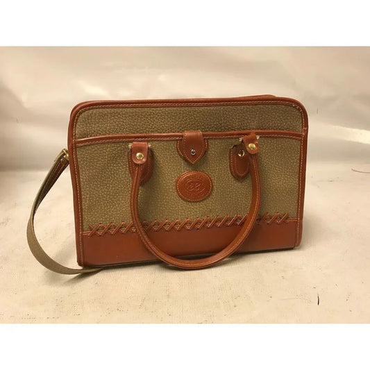 Alba - Tan and leather Handbag - ladies bag brown optional shoulder strap - couple of speck and spots -overall good condition ALBA A+ Stuff Handbags