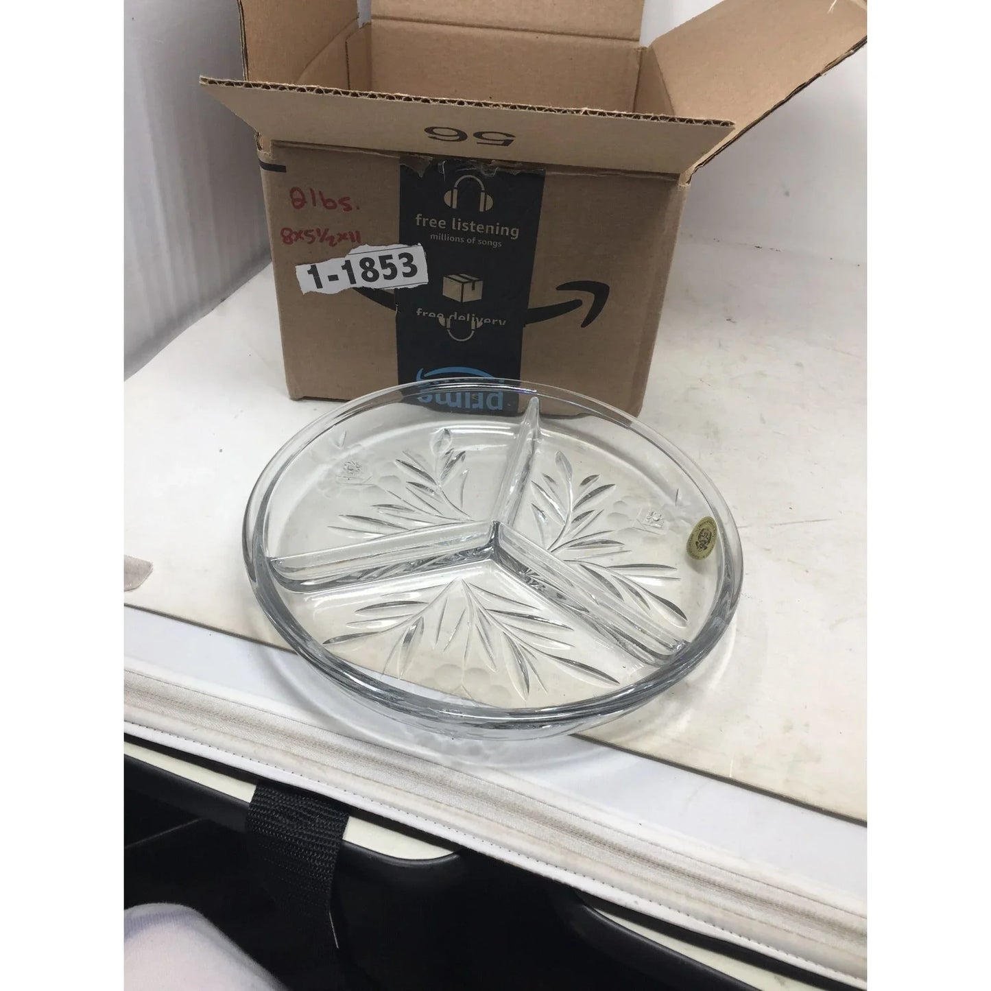 House of Global Art (Germany) Hand Cut Crystal Segmented Dish (9") House of Global Art A+ Stuff