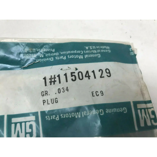 GM Part 11504129 PLUG Cyl & Case/Oil Gallery Hole New Old Stock General Motors, GM, AC Delco