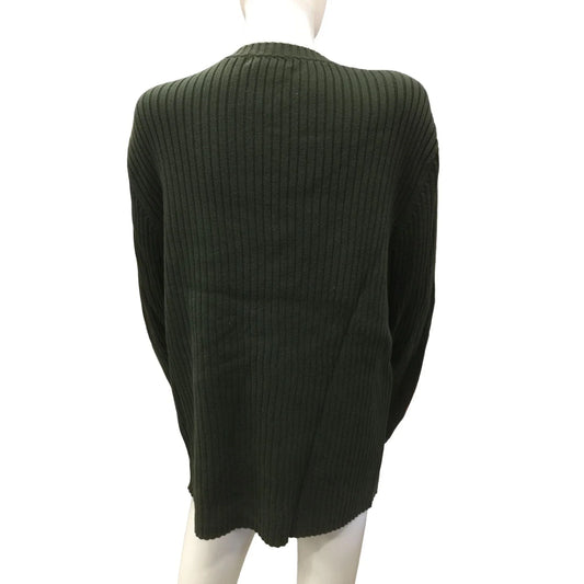 Old Navy Dark Green (Olive) Ribbed V Neck Sweater Mens size XXL - Boyfriend Sweater Old Navy A+ Stuff